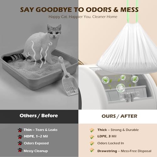 120PCS Automatic Cat Litter Box Liners Bags for MeoWant MW-SC01 SC02 SC09 - Image 5