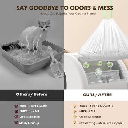 120PCS Automatic Cat Litter Box Liners Bags for MeoWant MW-SC01 SC02 SC09 - Image 5