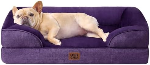 EHEYCIGA Orthopedic Dog Bed Medium Size Dog, Waterproof Washable Pet Beds by EHEYCIGA