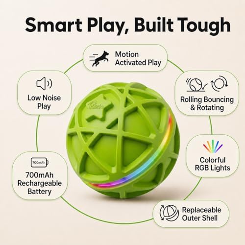 Interactive Dog Ball, Motion-Activated Rolling & Bouncing for Dogs - Image 2