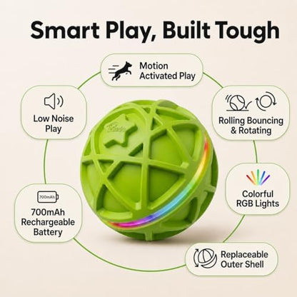 Interactive Dog Ball, Motion-Activated Rolling & Bouncing for Dogs - Image 2