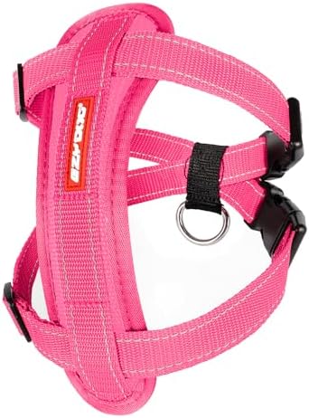EzyDog Chest Plate No Pull Dog Harness, Escape Proof - Medium, Pink by EzyDog
