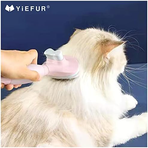 Cat Hair Brush, Soft Silicone Self Cleaning Brush for Short and Long Haired Cats, Pink Pet Grooming Comb, Cat Shedding Brushes - Image 5