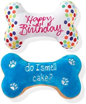 FRINGE STUDIO Birthday Bone Cookies Pet Toy (289332), Multicolor by FringeStudio