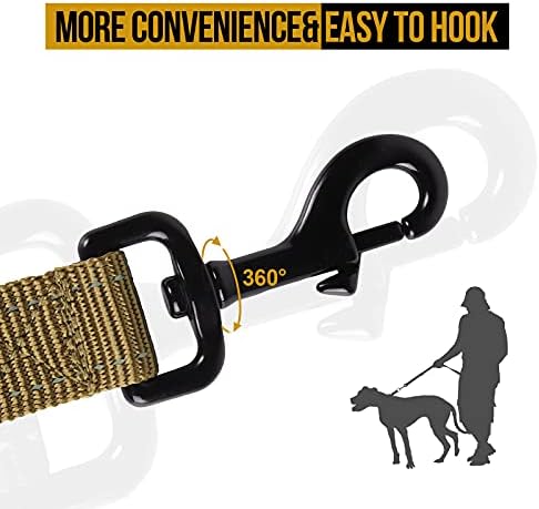 OneTigris No-Pull Dog Leash with Handle for Medium Large Dogs(Brown, 4FT) - Image 5