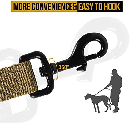 OneTigris No-Pull Dog Leash with Handle for Medium Large Dogs(Brown, 4FT) - Image 5