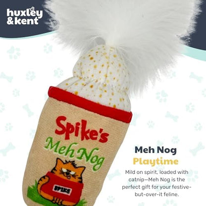 Huxley & Kent Plush Crinkle Catnip Cat Toy, Meh Nog - Image 2