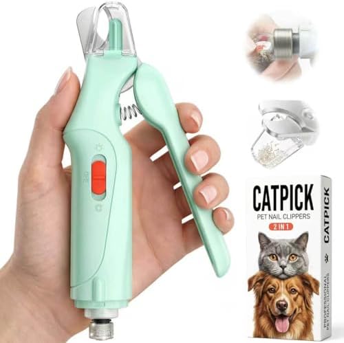 CATPICK 2-in-1 Cat & Dog Nail Clippers with Grinder and Dual LED Lights by Unknown
