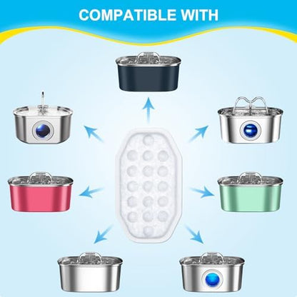 8 Pack Cat Water Fountain Filters for Rellaty & Neareal Pet Fountains - Image 2