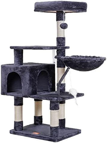 Heybly Cat Tree with Toy, 50.4" Cat Tower condo for Indoor Cats, HCT004G - Image 5