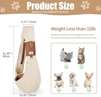 Wakytu Dog Sling Carrier for Small Dogs,Front Dog Carrier - Image 2