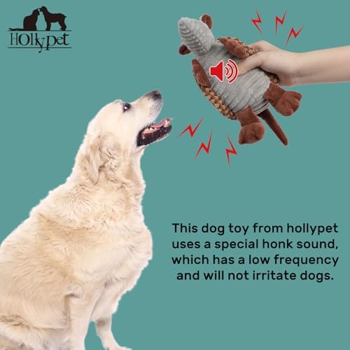 Hollypet Armadillo Squeaky Puppy Dog Toys for Small Medium Dogs, 8" - Image 5