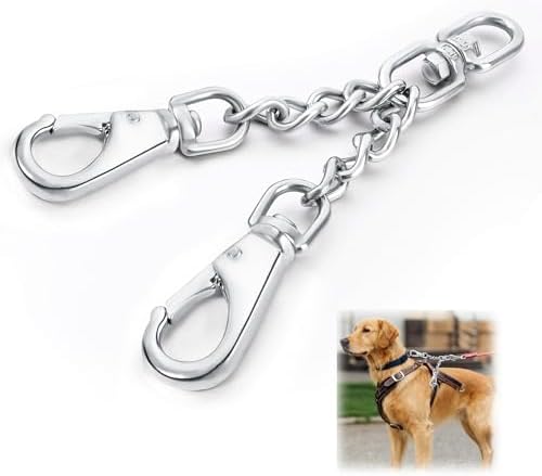 DEYACE Leash Backup with Dual Clasps Safety Clip and Harness Connectors by DEYACE