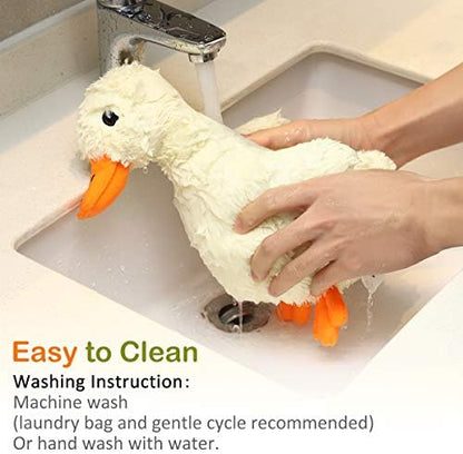 Pawaboo Squeak Plush Duck Dog Toy, Large 12'' Soft Stuffed Duck Pet Toys - Image 7
