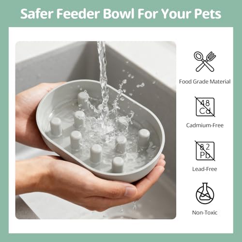 Slow Feeder Bowl for Automatic Microchip Cat Pet Feeder, Helps Prevent Bloat & Improve Digestion, Easy to Clean, Slow Feeder Bowls & Mat - Image 4