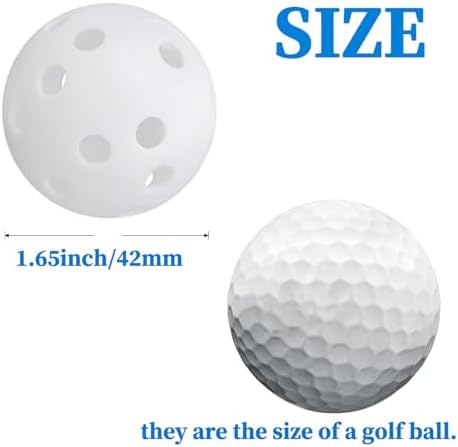 Low Noise No Bells Cat Ball Toy, 12Pcs White Plastic Golf Balls with Holes, Funny Interactive Cat Toys for Bored Indoor Cats,Cute Kitten Kitty Toys(1.65") - Image 2