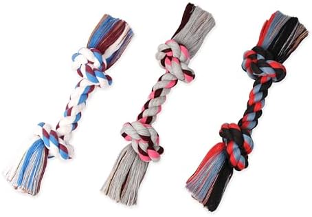 Mammoth Pet Products Flossy Chews Color Rope Bone-Premium Cotton-poly Rope Toy for Dogs-Bone Dog Rope Toy-Interactive Dog Tug Toy-Tug Dog Chew Toy for Large-X-Large Dogs-Colossal 19”,beige(20066F) - Image 4