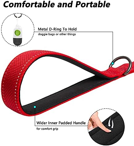 PetiFine 5FT Heavy Duty Dog Leash with Soft Padded Double Handle - Image 3