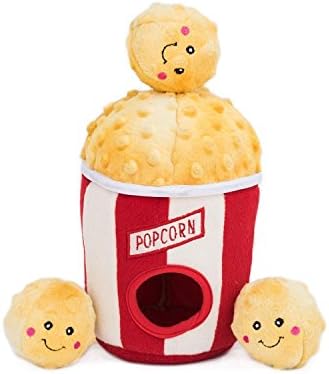 ZippyPaws Burrow Interactive Dog & Puppy Toys for Boredom - Popcorn Bucket - Image 2
