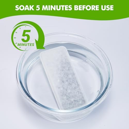 6 Pack Dog Water Fountain Filters and 6 Pack Sponges, Suitable for Stainless Steel Dog Water Fountain (PF-SS-01/PF-SS-02/PF-SS-03/PF-SS-04), High Efficiency Filtration, Idividual Package - Image 5