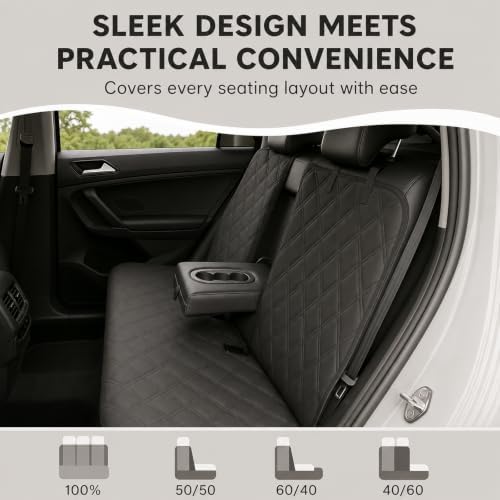 Dog Car Seat Protector, Back Seat Cover for Dogs, SUV & Car Seat Covers 56" - Image 7