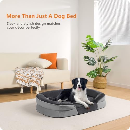 Dwanton Orthopedic Waterproof Large Dog Bed Sofa, Gel Memory Foam, 38" - Image 2