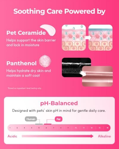 PETHROOM Pink Soothing 3-in-1 Dog & Cat Shampoo for Dry Skin & Itch Relief - Image 6