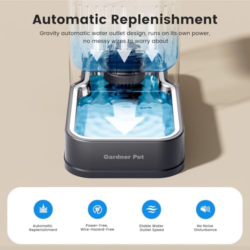 2.2 Gallon Automatic Dog Water Dispenser with Stainless Steel Bowl - Image 3