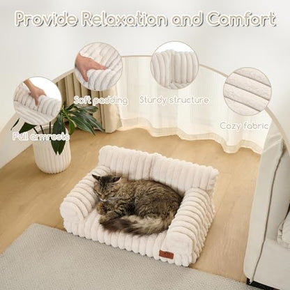 Hollypet Small Dog Large Cat Bed Puppy Couch Beds for Pets up to 25 lbs - Image 6