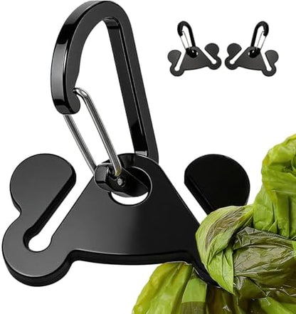 Dog Poop Bag Holder for Waste Bags Dispenser Leash Pet Waste Bag Carrier Hand Free Walking Holder,2PCS Black Holders by Hilihali