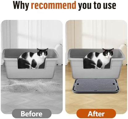 Cat Litter Box Step, Large Cat Litter Ramp with Filter Function, Dark Grey - Image 6