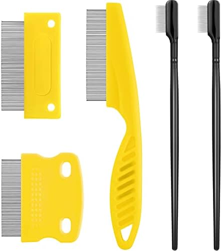 Boao 5 Pcs Dog Eye Comb Tear Stain Remover Grooming, Yellow, Black by Boao