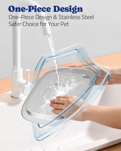 Pawtners All Stainless Steel Dog Water Bowl No Spill, 135oz/4L, Black - Image 5