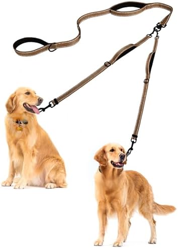 PetBonus Double Dog Leash, No Tangle Dual Leash, Walking Training Lead by Petbonus