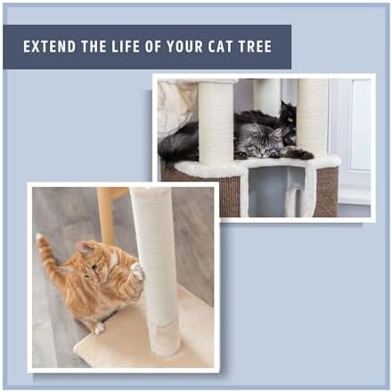 Trixie Replacement Sisal Post for Scratching Posts, Cat Trees and Cat Towers, 3.5 in x 11.8 in (9 x 30 cm) - Image 6