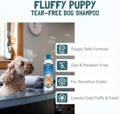 Bio-Groom Dog Shampoo and Conditioner Set - Tearless Shampoo for Dogs, Puppies & Cats, Moisturizing Conditioner for Dry Skin - Silk Conditioning Creme Rinse & Tear Free Shampoo, 12 Fl Oz Each (1 Set) - Image 2
