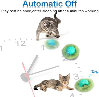 Waaiio Interactive Cat Toys for Indoor Cats,Automatic Moving Cat Ball in Pouch,Chirping Stimulation,Hide-n-Seek Chase Exercise Game,Motion Activate,Rechargeable Kitten Toys - Image 5
