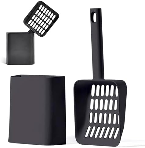 Cat Pooper Scooper, 2 in 1 Cat Litter Scoop with Holder Stand Cat Stuff Cat Scooper for Litter Box Cat Accessories Cat Supplies Kitty Litter Scoop Heavy Duty and Easy Clean Scoop Away Cat Litter - Image 7