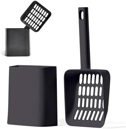 Cat Pooper Scooper, 2 in 1 Cat Litter Scoop with Holder Stand Cat Stuff Cat Scooper for Litter Box Cat Accessories Cat Supplies Kitty Litter Scoop Heavy Duty and Easy Clean Scoop Away Cat Litter - Image 7