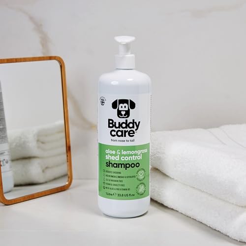 Shed Control Dog Shampoo by Buddycare | Aloe & Lemongrass Scented | with Aloe Vera and Pro Vitamin B5 (33.8oz) - Image 2