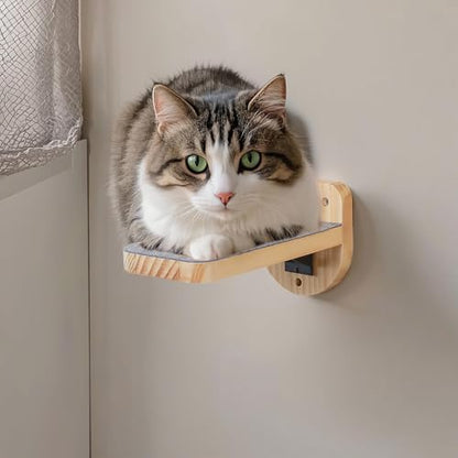 ESPETS Set of 3 Natural Wood Cat Wall Steps Floating Ladder Stairs - Image 6