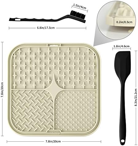 Coomazy Lick Mat for Dogs Cat Slow Feeder Lick Mat with Suction Cups 2 Pack - Image 2