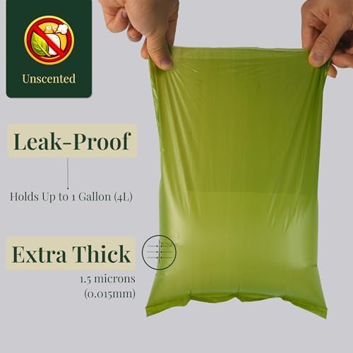 Dog Poop Bags — Unscented, Thick 15 Micron Leak-Proof Pet Waste Bags, 120 Count (8 Rolls) 9 x 13 in Refill Rolls with Easy Tear-Off Perforation & Recyclable Core - Image 2
