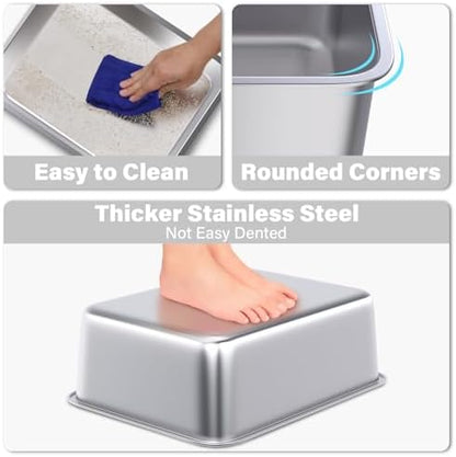 Stainless Steel Litter Box, Large Metal Litter Box - Image 5