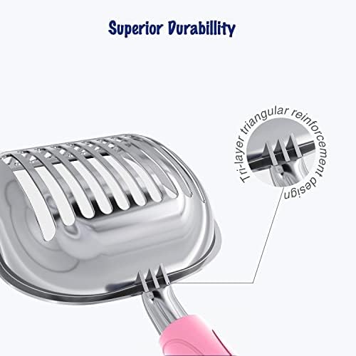 WePet Cat Litter Scoop, Aluminum Alloy Sifter, Kitty Metal Scooper, Deep Shovel, Long Handle, Poop Sifting, Kitten Pooper Lifter, Durable, Heavy Duty, for Litter Box - Image 4