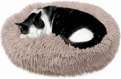 Whiskers & Friends Cat Beds for Indoor Cats & Small Dog, Fluffy Cat Bed by WhiskersFriends