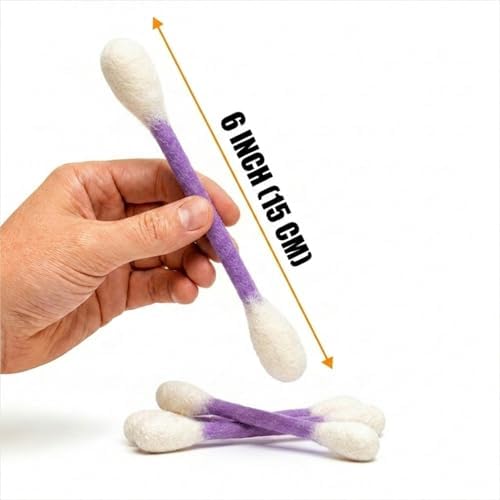 Glaciart One Swabs Cat Toys with Catnip - 6 Pk | Durable for Chew, Cute Cat Toys Interactive Kitty for Boredom, Exercise, & Play | Filled w/Organic Catnip for Anxiety & as Digestive Aid | Gift Idea - Image 2