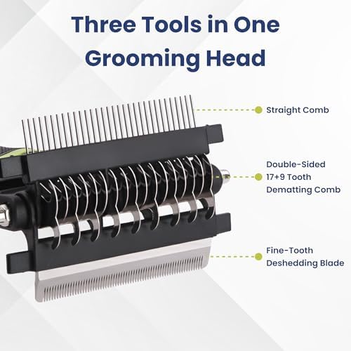 PAWSPIK 3-in-1 Dog Grooming Brush – Undercoat Rake, Deshedding Tool & Comb - Image 2