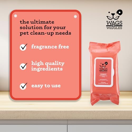 Wags & Wiggles Hypoallergenic Dog Wipes, Zesty Grapefruit, 100 Count - Image 5