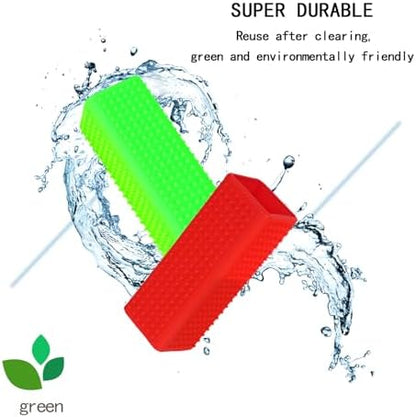 2pcs Pet Dog Cat Hair Remover, Pet Hair Removal Tool, Hollow Cleaner Brush for car，Interior, Furniture, Sofa (red and green) - Image 5